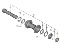 Shimano HB-MT400-B Aksel Kit