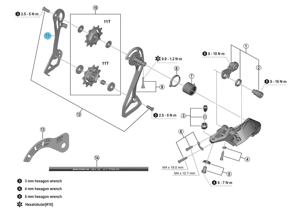 Shimano Inner Plate for RD-R7100 Bakgir