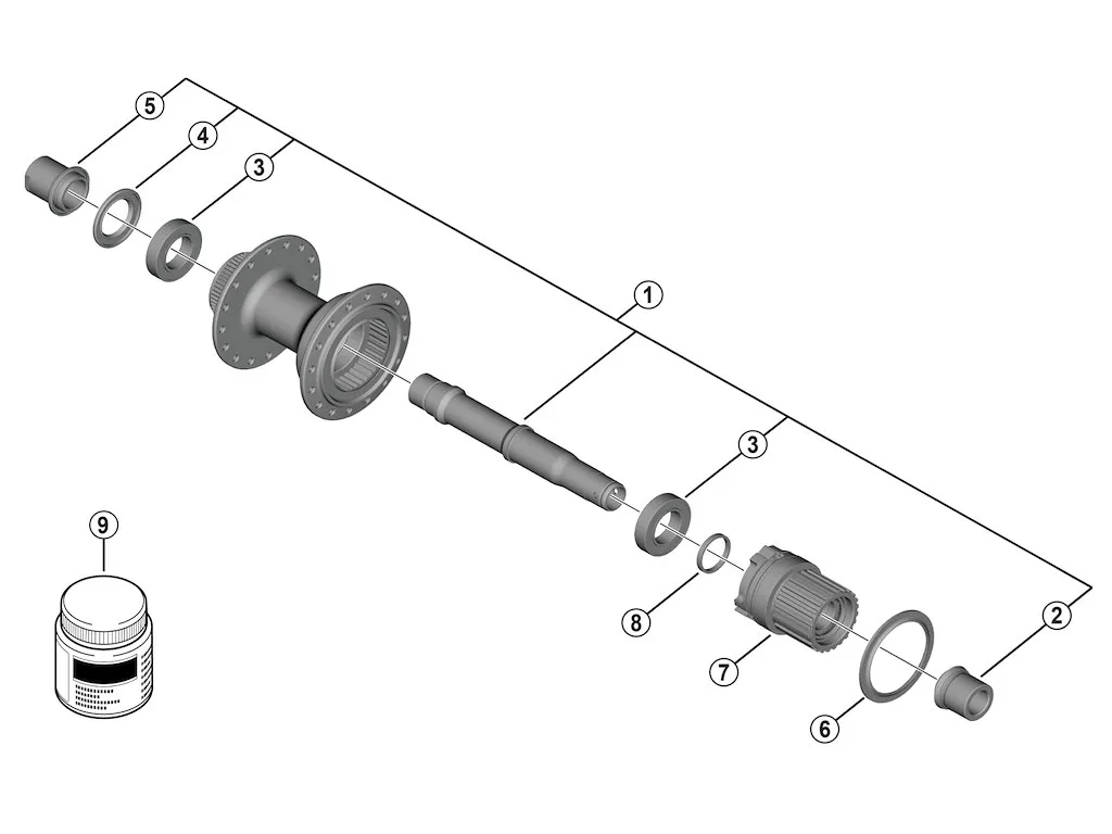 Shimano kassettehus til baknav modell FH-TC600