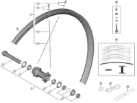 Shimano låsemutter unit høyre til forhjul modell WH-RX570-TL-F12