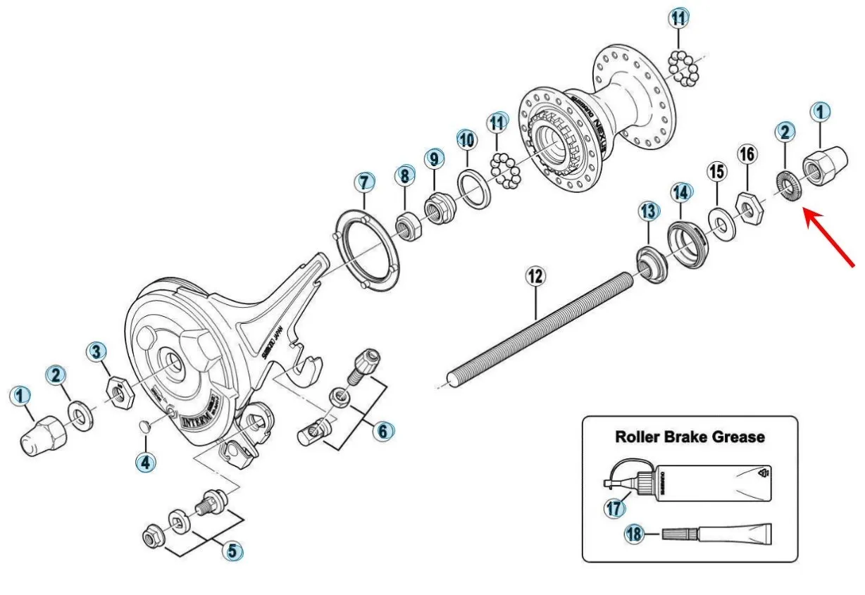 Shimano Låseskive HB-IM40