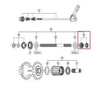 Shimano Lock Nut Unit R.H. FH-M525-A Shimano Lock Nut Unit R.H. FH-M525-A