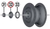Shimano Nexus 7 Venstre Konus