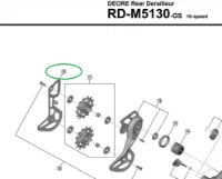 Shimano RD-M5130 Bakgir Innerplate