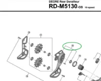 Shimano RD-M5130 Bakgir Ytterplate Shimano RD-M5130 Bakgir Ytterplate