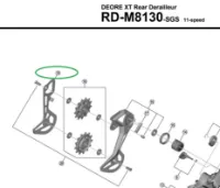 Shimano RD-M8130 Bakgir Innerplate