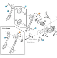 Shimano RD-M9000 SGS Bakgir Ytterplate Shimano RD-M9000 SGS Bakgir Ytterplate