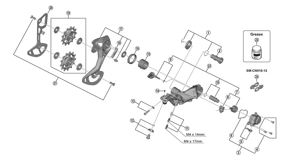 Shimano RD-M9100 SGS Innerplate