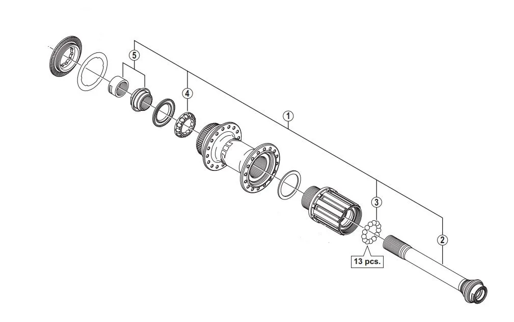 Shimano Shimao FH-M820 Aksel 10