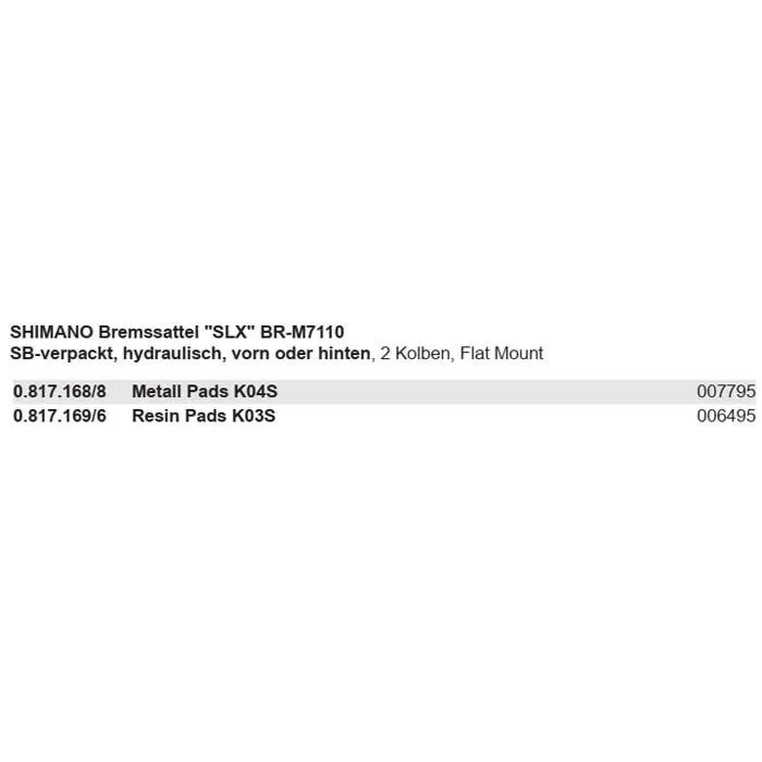 Shimano Slx M7110 2 Piston Fm Skivebremsekaliper, Black, One Size