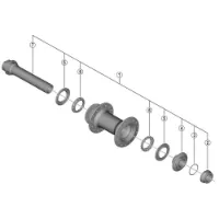 Shimano Tiagra Hb-rs470 Forhjulsaksel