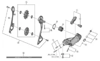 Shimano Vaierfestebolt og Plate til RD-R8000