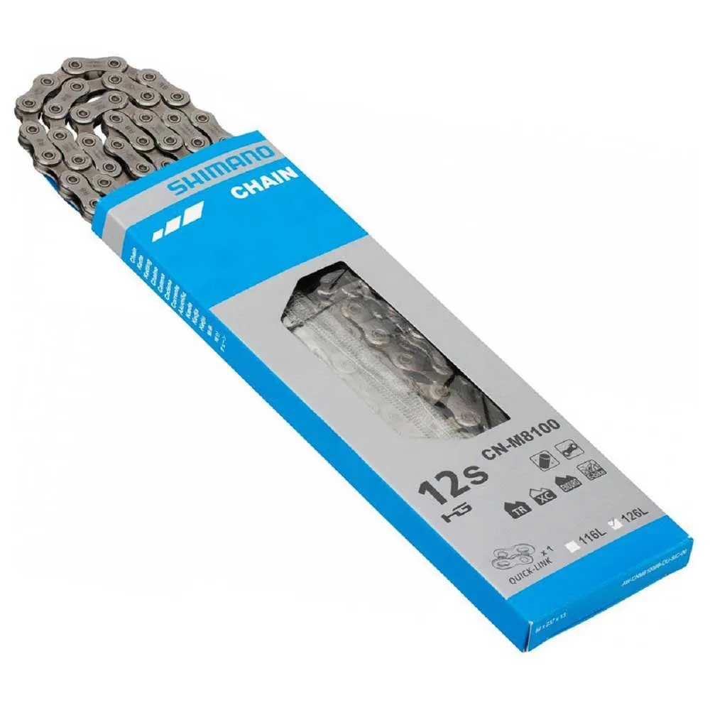 Shimano Xt M8100 Kjede Refurbished, Silver, 126 Links