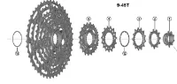 Shimano XTR CS-M9200 9T m/låsering Shimano XTR CS-M9200 9T m/låsering