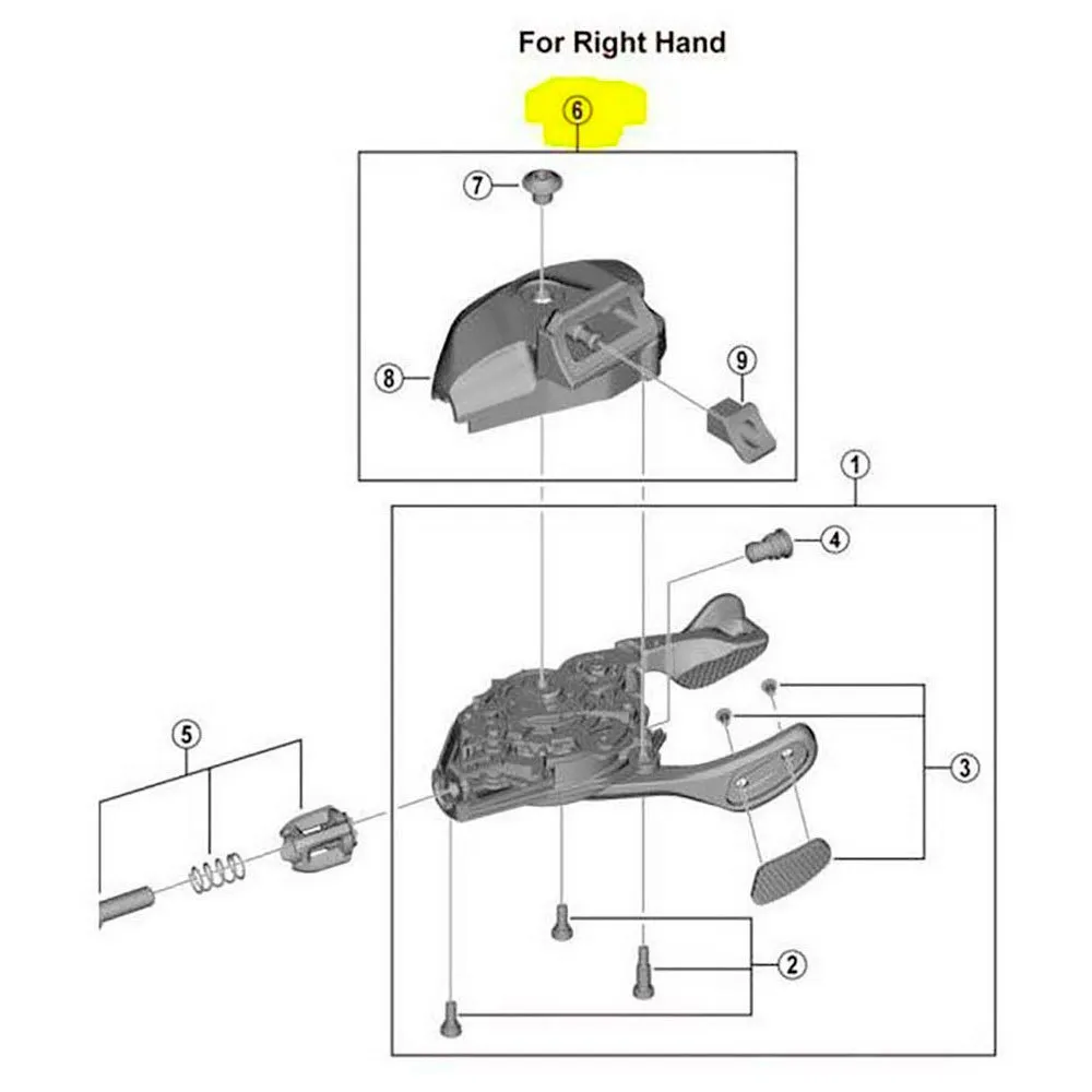 Shimano Xtr M9100 I-spec-ev Right Hand Cover Dekselhette, Black, One Size Shimano Xtr M9100 I-spec-ev Right Hand Cover Dekselhette, Black, One Size