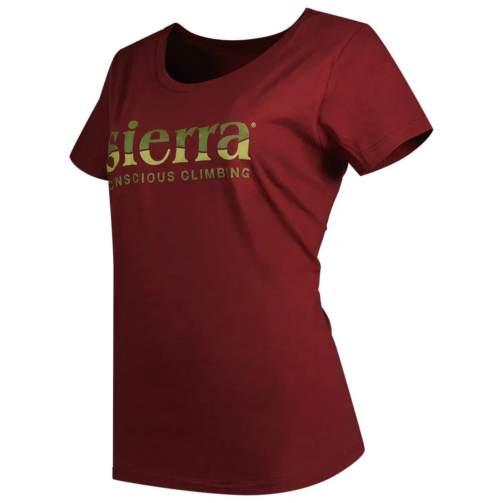 Sierra Climbing Burgundy Kortarmet T-skjorte