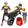 SIGMA SPORT Aura 40/hiro 10 Ride Safe To School Sykkellyktesett, Black / red, One Size
