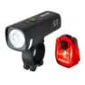 SIGMA SPORT Aura 50 + Hiro 10 Sykkellyktesett, Black / red, One Size