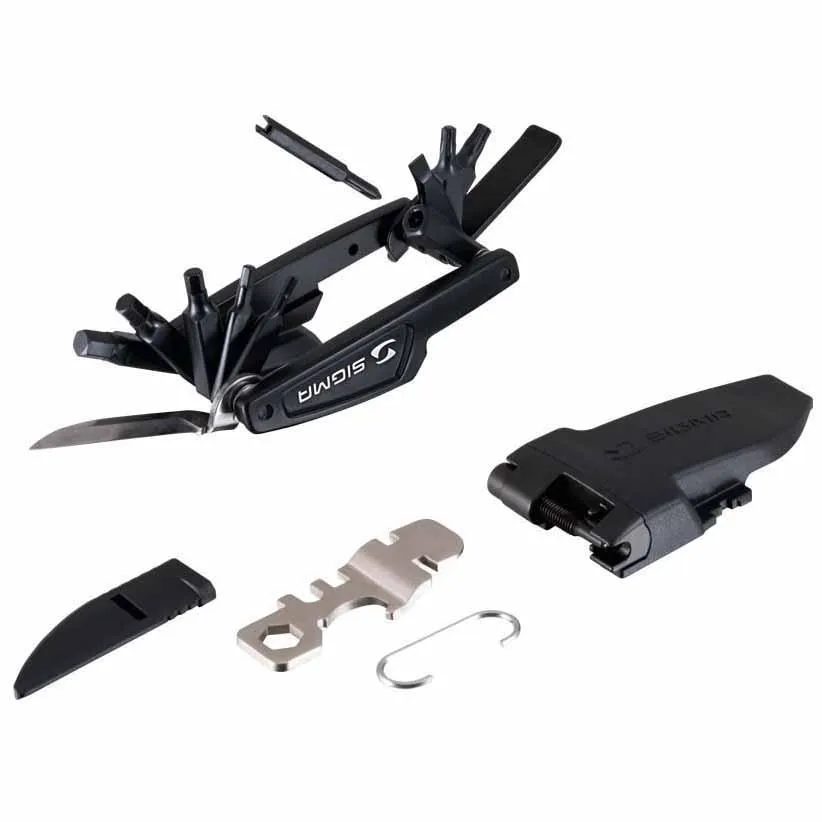 SIGMA SPORT Pocket Tool Large Multiverktøy, Black, 22 Functions