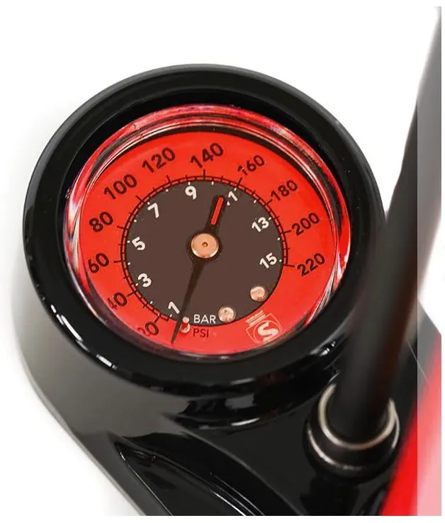 SILCA Pista Gulvpumpe, Red, 220psi