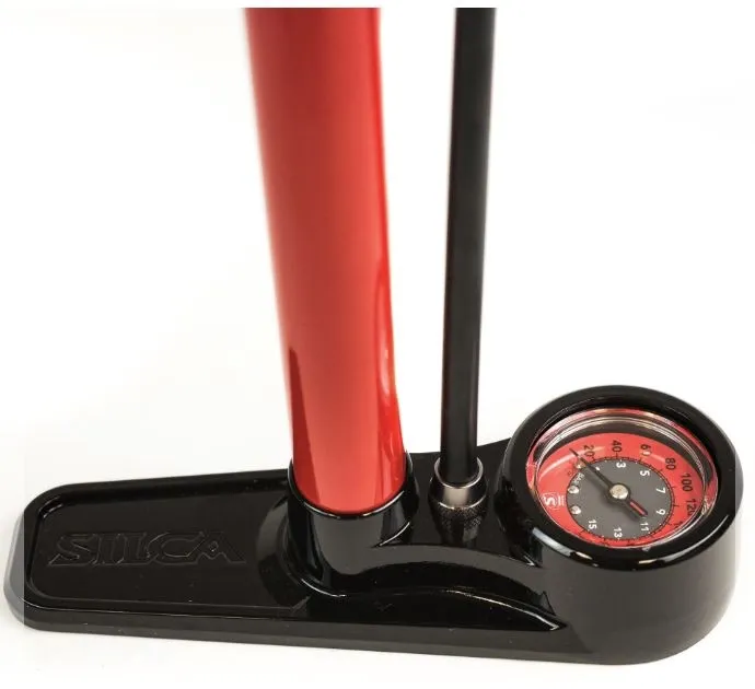SILCA Pista Gulvpumpe, Red, 220psi