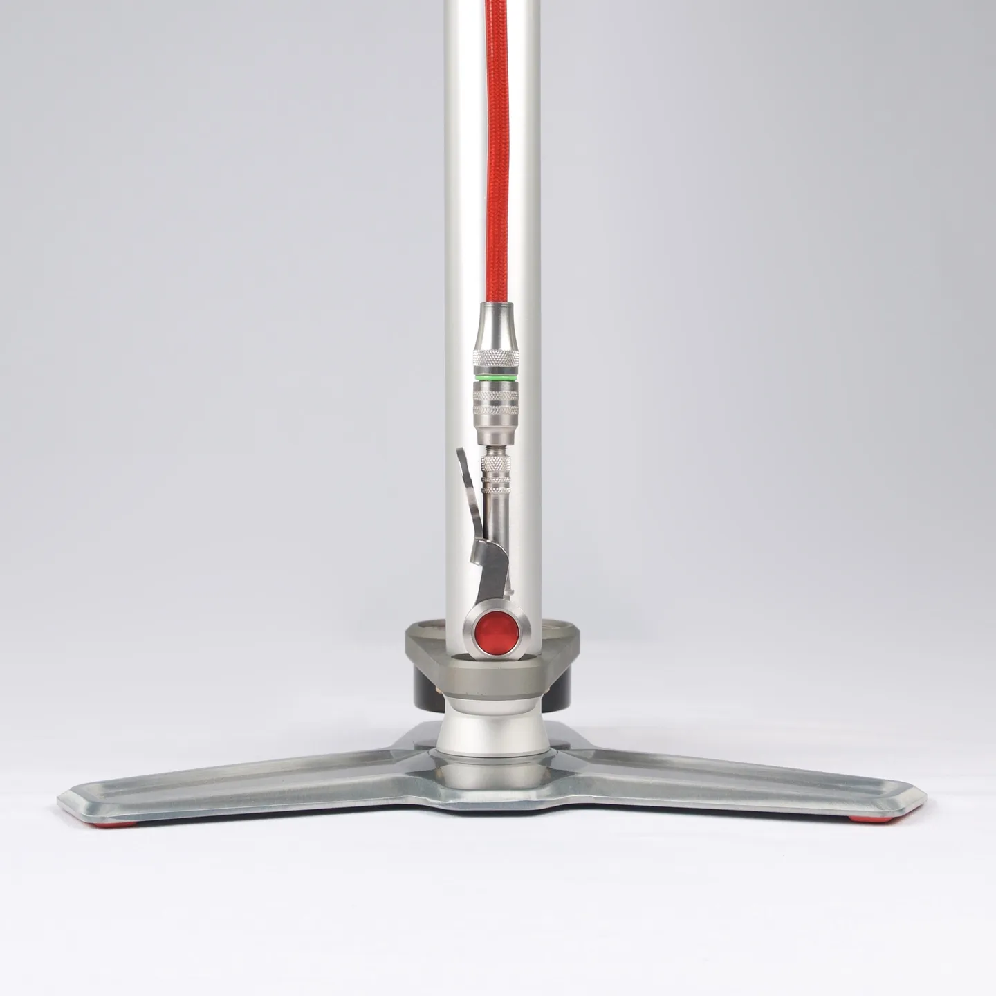 SILCA SuperPista Ultimate Hiro Gulvpumpe, Silver / red, 160psi SILCA SuperPista Ultimate Hiro Gulvpumpe, Silver / red, 160psi