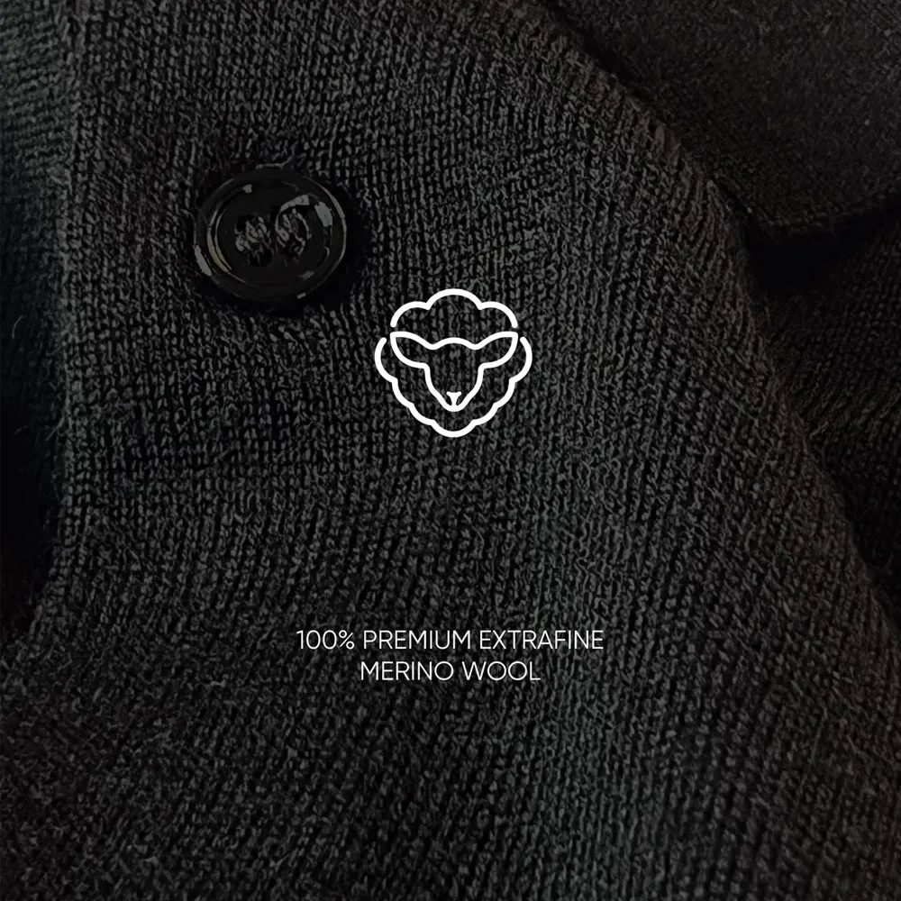Silenciosa Merino Wool Long Sleeve Polo