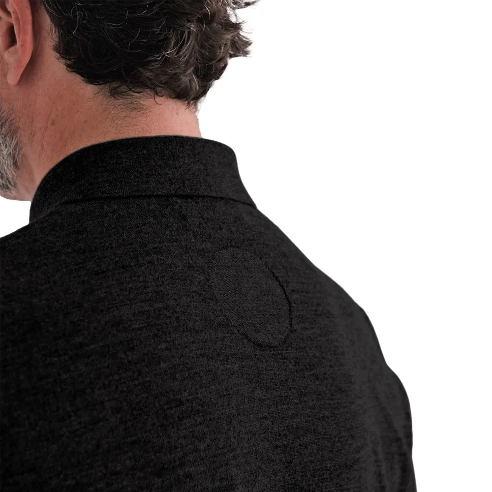 Silenciosa Merino Wool Long Sleeve Polo