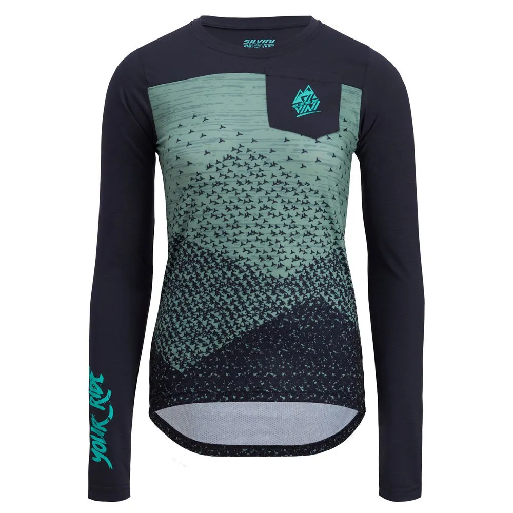 Silvini Ella Langarmet T-skjorte, Navy / green, 3XL