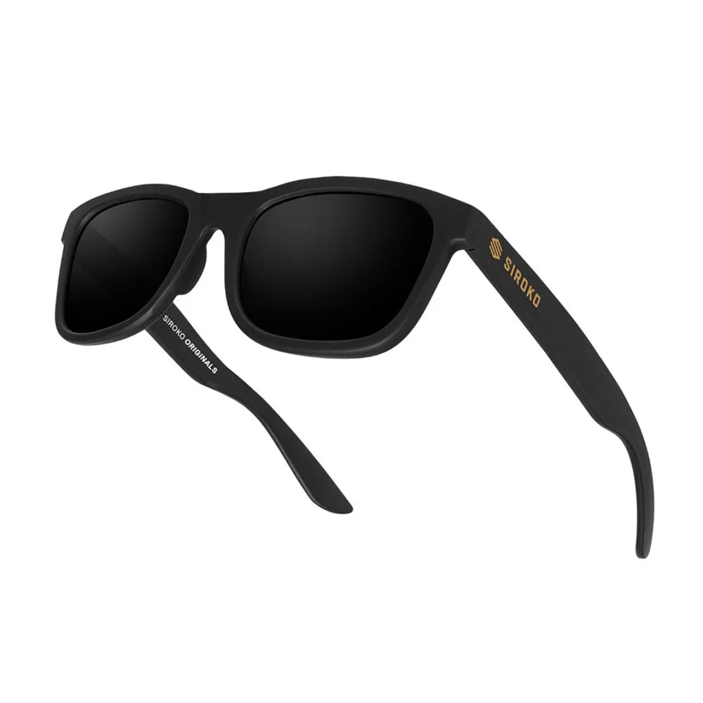 Siroko Black Polariserte Solbriller, Black, Black/CAT3 Siroko Black Polariserte Solbriller, Black, Black/CAT3