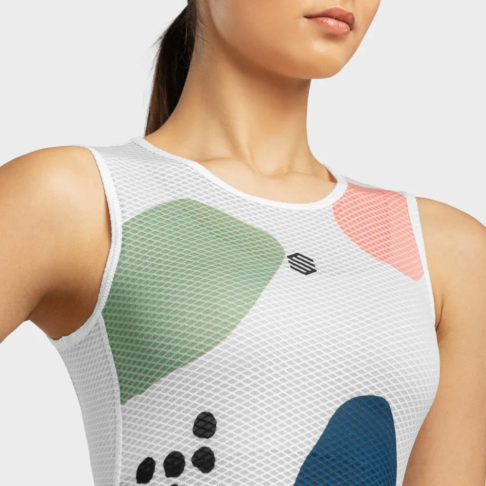 Siroko Camerig Ermeløs Baselag, White / multicolor
