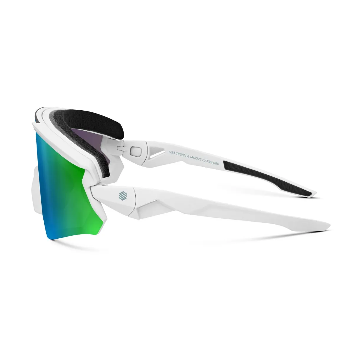 Siroko Gs4 Stein Solbriller, White, Green Mirror/CAT3 Siroko Gs4 Stein Solbriller, White, Green Mirror/CAT3