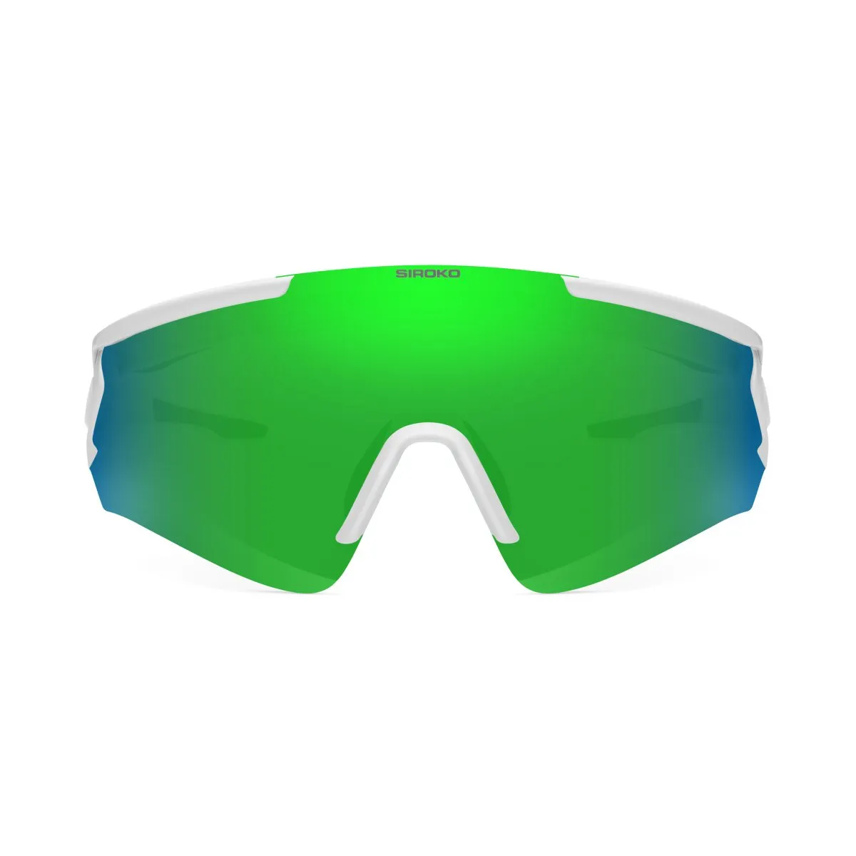 Siroko Gs4 Stein Solbriller, White, Green Mirror/CAT3 Siroko Gs4 Stein Solbriller, White, Green Mirror/CAT3