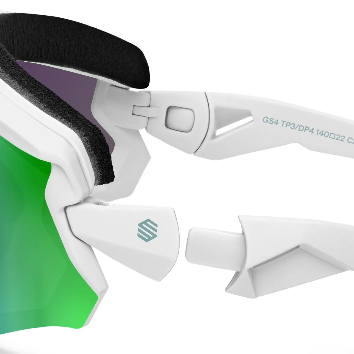 Siroko Gs4 Stein Solbriller, White, Green Mirror/CAT3 Siroko Gs4 Stein Solbriller, White, Green Mirror/CAT3