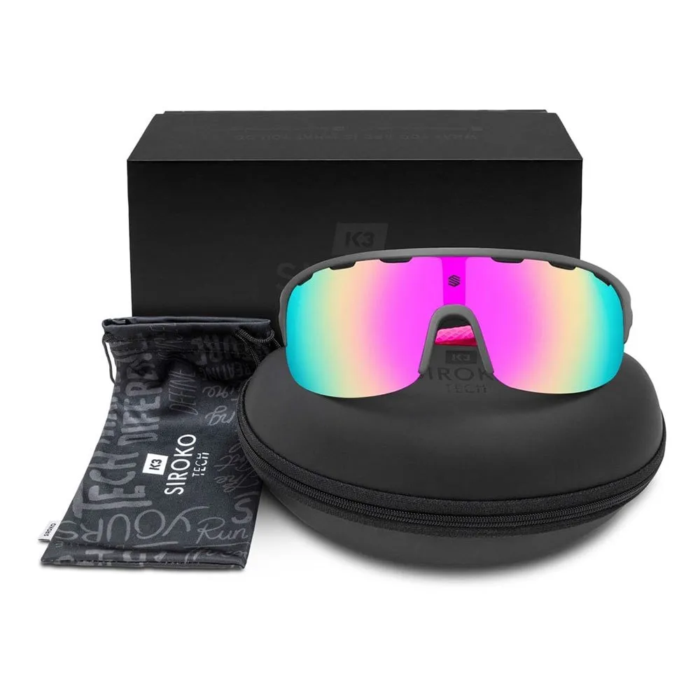 Siroko K3 Criterium Polariserte Solbriller, Grey / pink, Purple/CAT3 Siroko K3 Criterium Polariserte Solbriller, Grey / pink, Purple/CAT3
