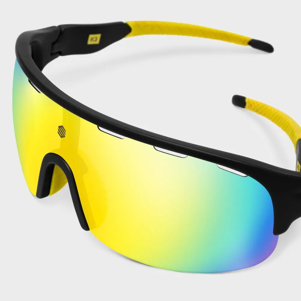 Siroko K3 Mtb Polariserte Solbriller, Black / yellow, Yellow/CAT3