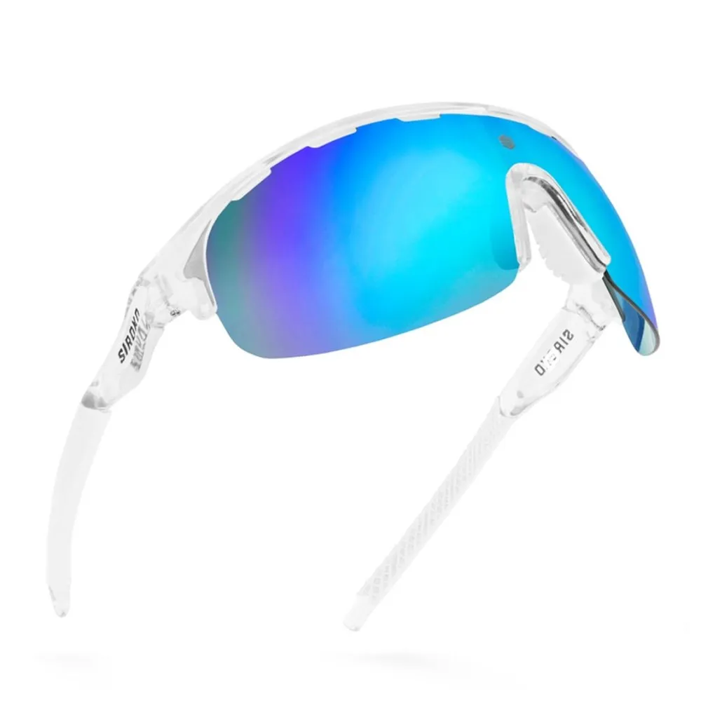 Siroko K3 Quebec Solbriller, White, Blue Mirror/CAT3