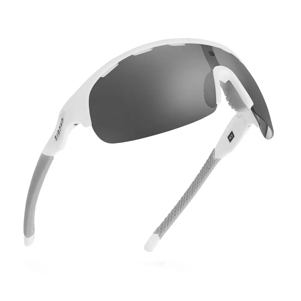Siroko K3 Shimanami Kaido Fotokromatiske Polariserte Solbriller, White / grey, Black/CAT1-3