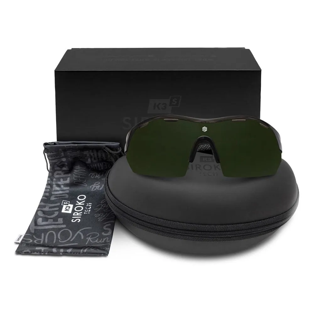 Siroko K3s Les Alpes Solbriller, Black, Green Mirror/CAT3 Siroko K3s Les Alpes Solbriller, Black, Green Mirror/CAT3