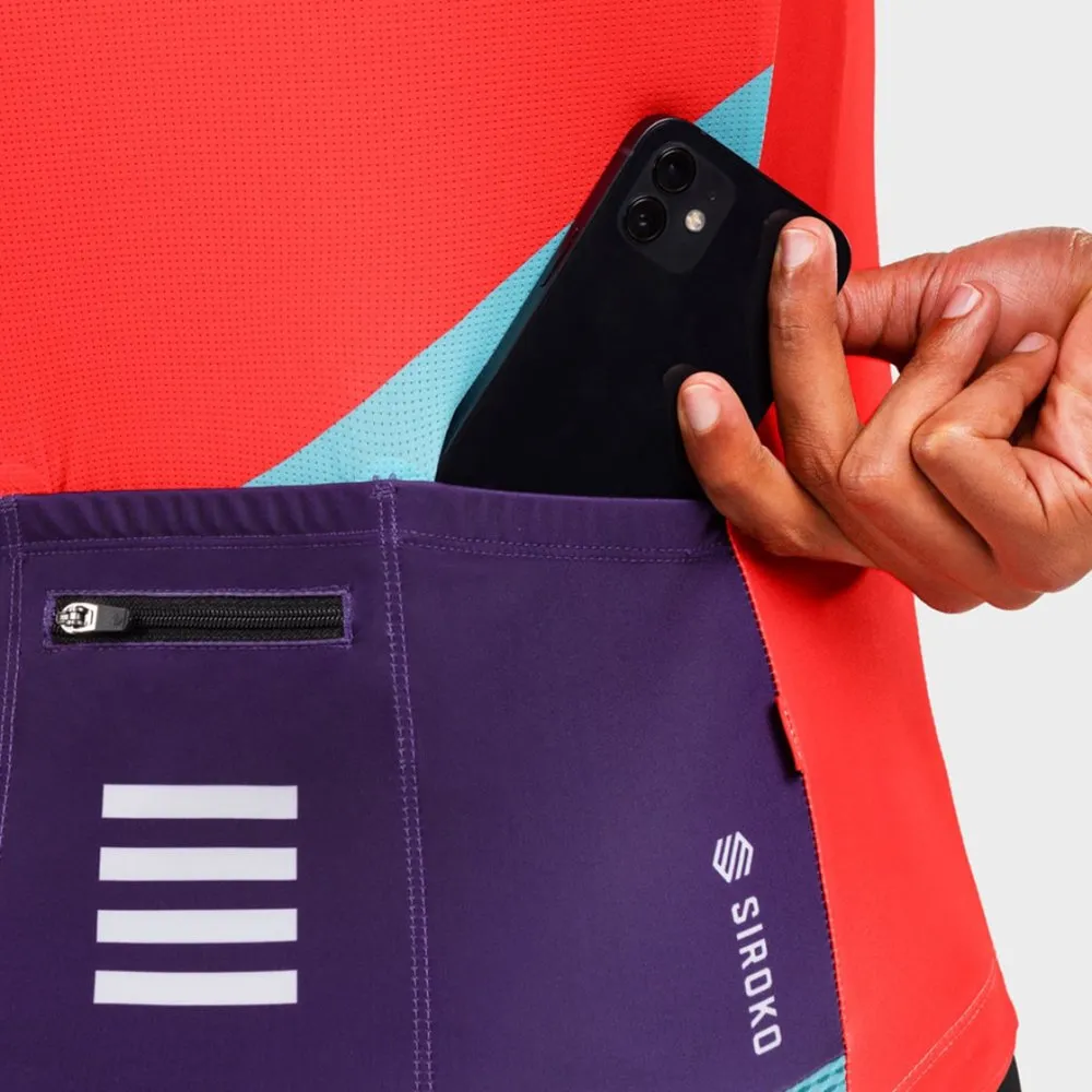 Siroko M2 Flèche Kort Ermet Trøye, Red / blue / purple, M Siroko M2 Flèche Kort Ermet Trøye, Red / blue / purple, M
