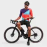 Siroko M2 Flèche Kort Ermet Trøye, Red / blue / purple, M