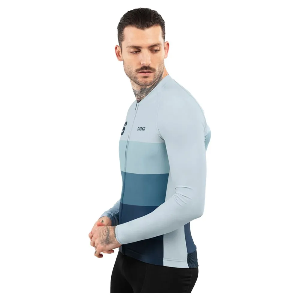 Siroko M2 Focus Langermet Trøye, Blue / grey / white, XL