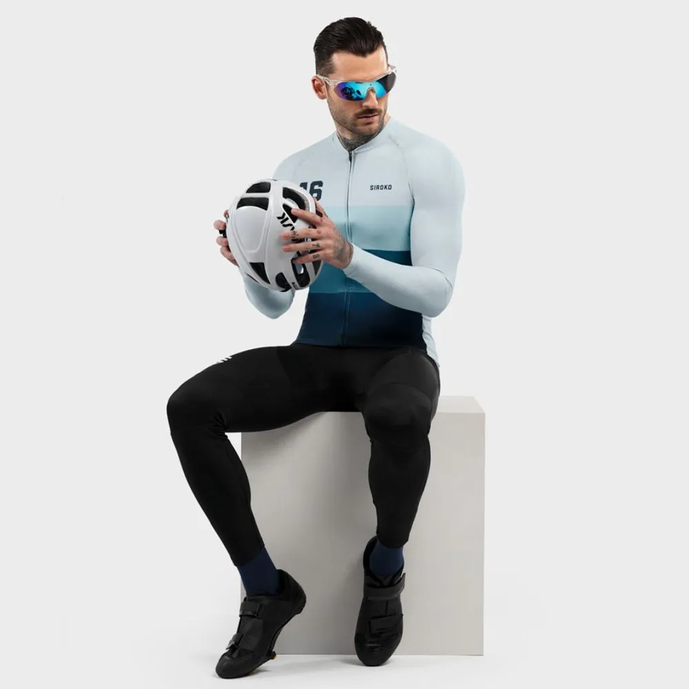 Siroko M2 Focus Langermet Trøye, Blue / grey / white, XL