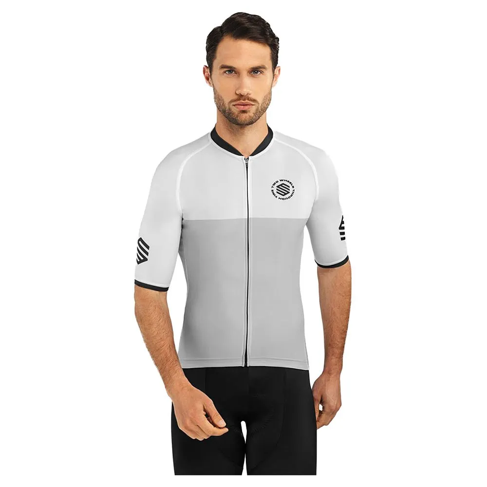 Siroko M2 Granfondo Kort Ermet Trøye, White / grey