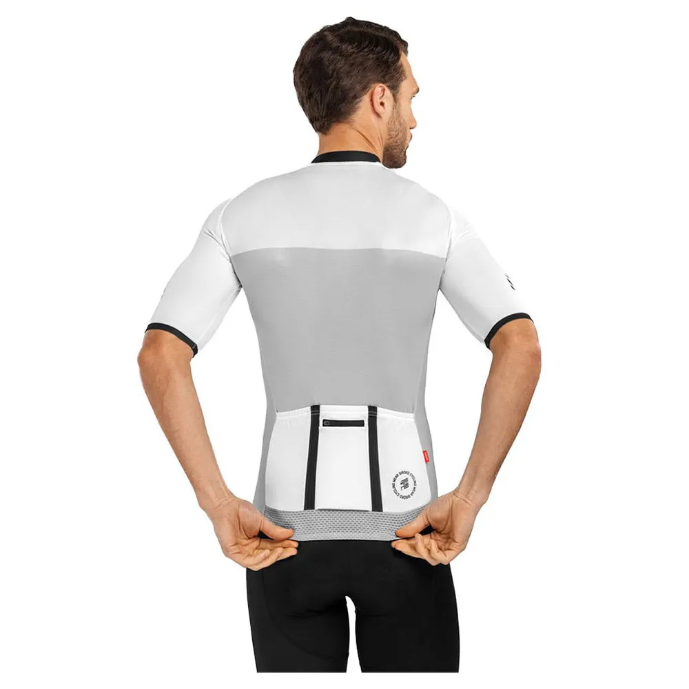 Siroko M2 Granfondo Kort Ermet Trøye, White / grey