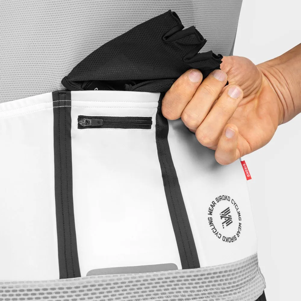 Siroko M2 Granfondo Kort Ermet Trøye, White / grey