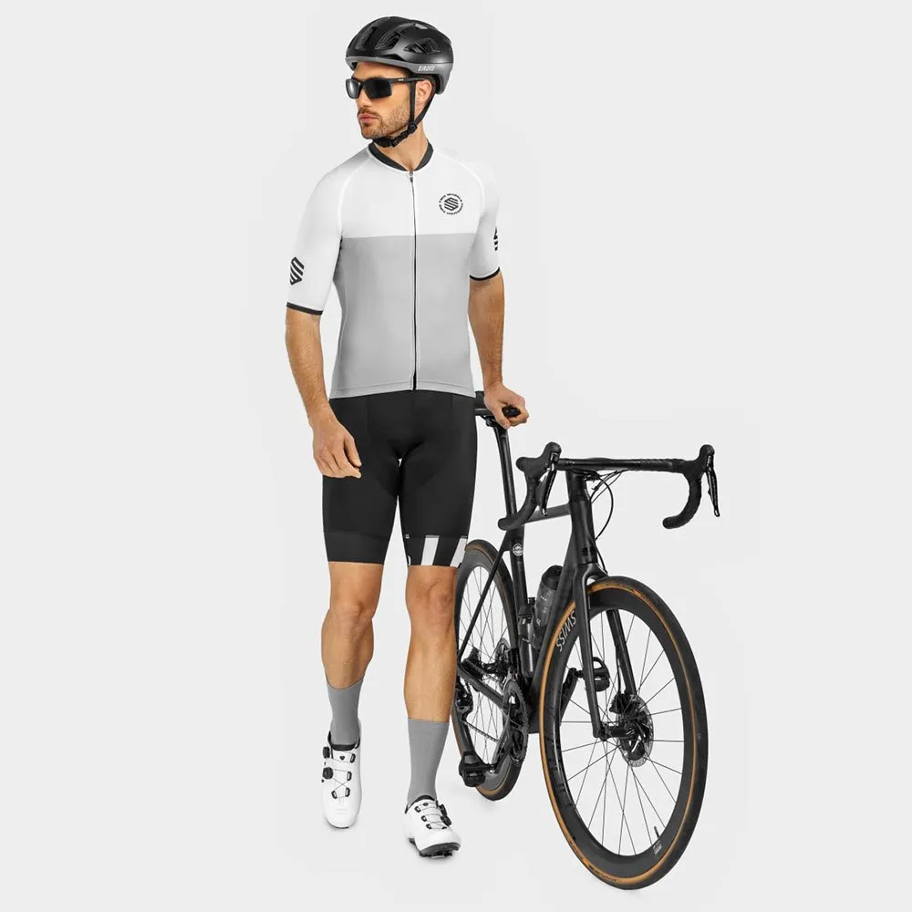 Siroko M2 Granfondo Kort Ermet Trøye, White / grey