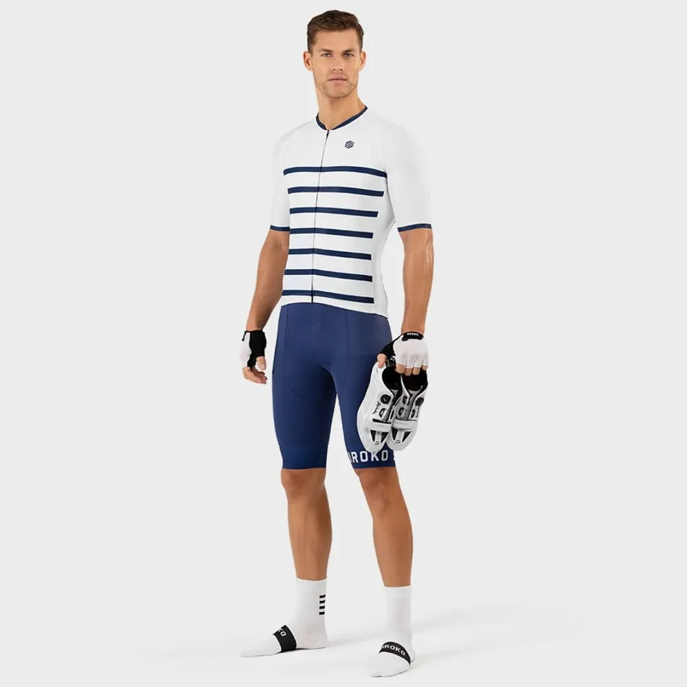 Siroko M2 Nevada Kort Ermet Trøye, White / blue, XS Siroko M2 Nevada Kort Ermet Trøye, White / blue, XS