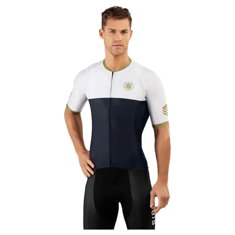 Siroko M2 Superclass Kort Ermet Trøye, White / blue