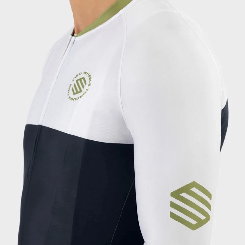 Siroko M2 Superclass Kort Ermet Trøye, White / blue